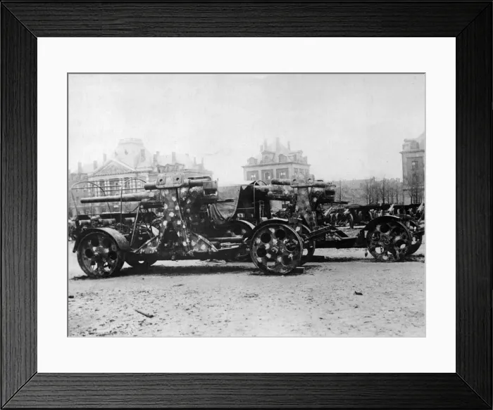 Framed Print : German anti aircraft guns, on show in Belgium, handed over to fulfill Armistice Terms Framed Print : German anti aircraft guns, on show in Belgium, handed over to fulfill Armistice Terms
