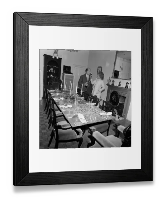 Framed Print : Johnnie and Fanny Cradock, the television cookery expert Framed Print : Johnnie and Fanny Cradock, the television cookery expert