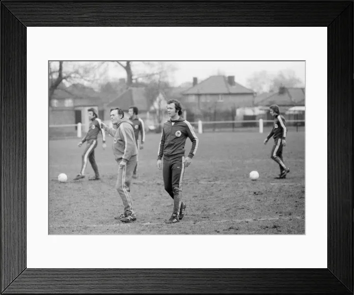 Framed Print : World Champions West Germany, training at Vale Farm Football Ground, Wembley Framed Print : World Champions West Germany, training at Vale Farm Football Ground, Wembley
