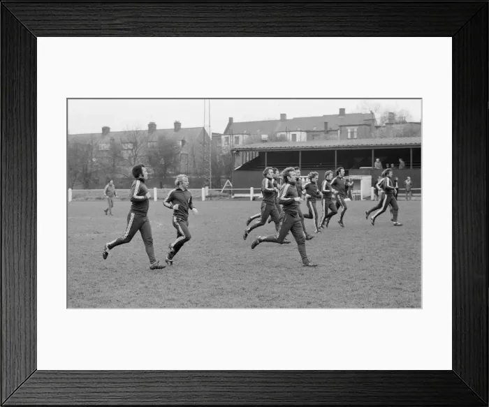 Framed Print : World Champions West Germany, training at Vale Farm Football Ground, Wembley Framed Print : World Champions West Germany, training at Vale Farm Football Ground, Wembley