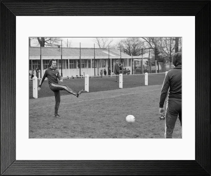 Framed Print : World Champions West Germany, training at Vale Farm Football Ground, Wembley
