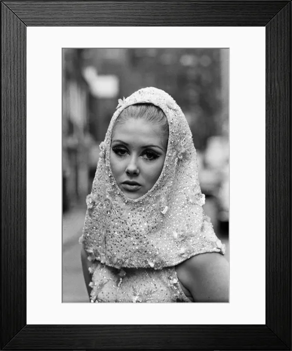 Framed Print : 18-year-old Penny Brahms gave her new dress a rehearsal for tonight when Penny will