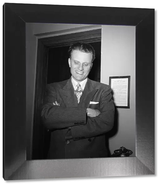 American evangelist Billy Graham at the Central Hall in Westminster