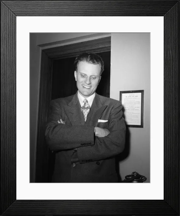 Framed Print : American evangelist Billy Graham at the Central Hall in Westminster Framed Print : American evangelist Billy Graham at the Central Hall in Westminster