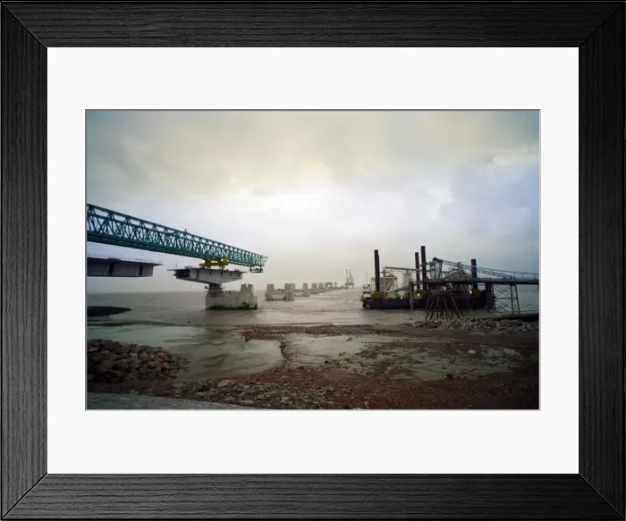 Framed Print : The Second Severn Crossing under construction. 25th January 1994 Framed Print : The Second Severn Crossing under construction. 25th January 1994