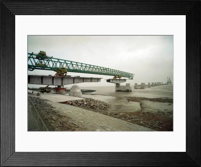 Framed Print : The Second Severn Crossing under construction. 25th January 1994 Framed Print : The Second Severn Crossing under construction. 25th January 1994
