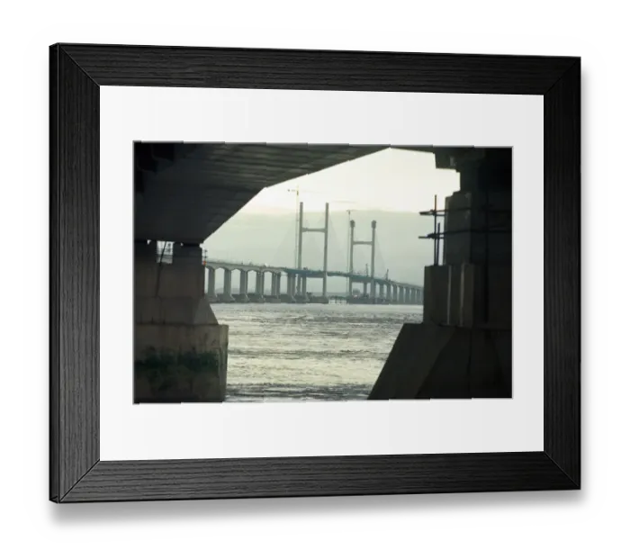 Framed Print : The Second Severn Crossing under construction. 28th November 1995 Framed Print : The Second Severn Crossing under construction. 28th November 1995