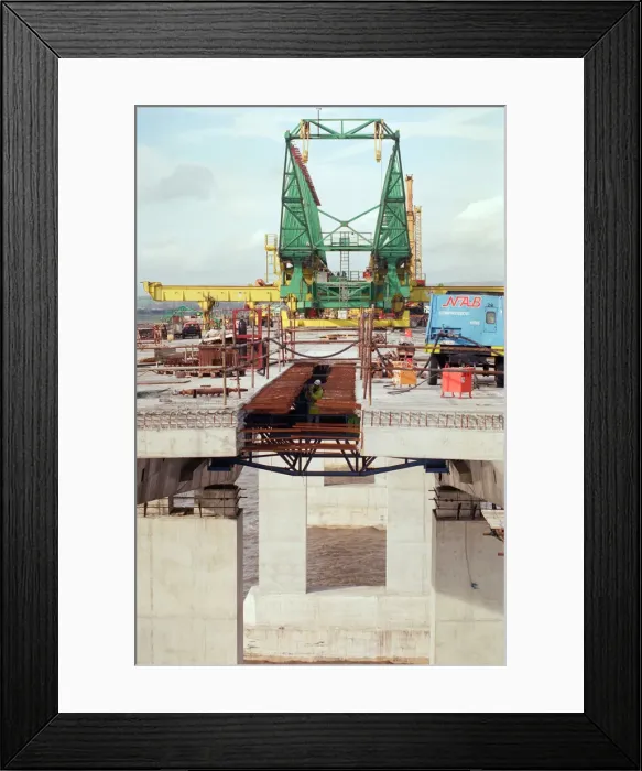 Framed Print : The Second Severn Crossing under construction. 15th November 1995 Framed Print : The Second Severn Crossing under construction. 15th November 1995