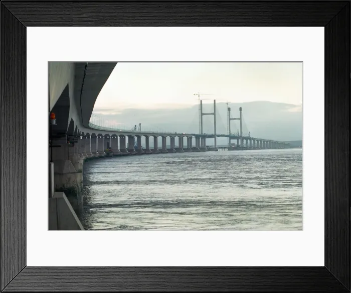 Framed Print : The Second Severn Crossing under construction. 28th November 1995 Framed Print : The Second Severn Crossing under construction. 28th November 1995