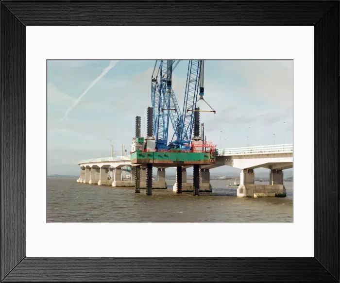 Framed Print : The Second Severn Crossing under construction. 15th November 1995 Framed Print : The Second Severn Crossing under construction. 15th November 1995
