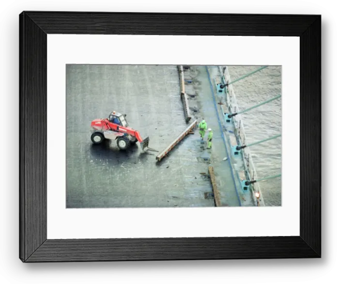 Framed Print : The Second Severn Crossing under construction. 28th November 1995 Framed Print : The Second Severn Crossing under construction. 28th November 1995