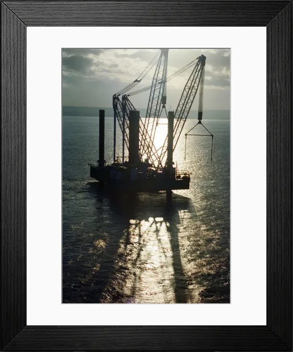 Framed Print : The Second Severn Crossing under construction. 28th November 1995 Framed Print : The Second Severn Crossing under construction. 28th November 1995