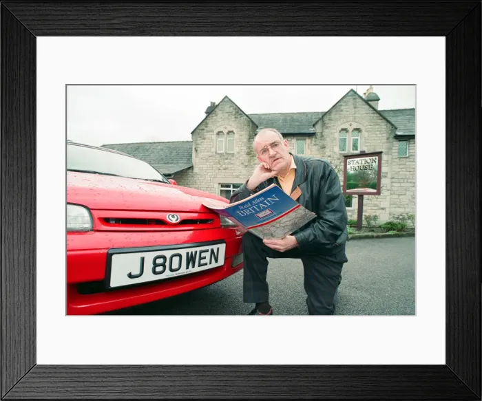 Framed Print : Jim Bowen by the railway which passes by his house in Arkholme, Lancashire Framed Print : Jim Bowen by the railway which passes by his house in Arkholme, Lancashire