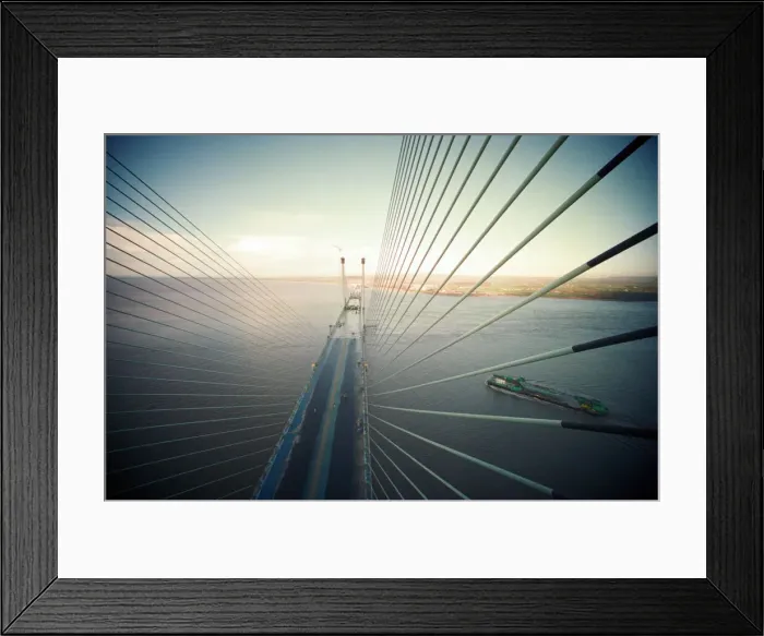 Framed Print : The Second Severn Crossing under construction. 28th November 1995 Framed Print : The Second Severn Crossing under construction. 28th November 1995