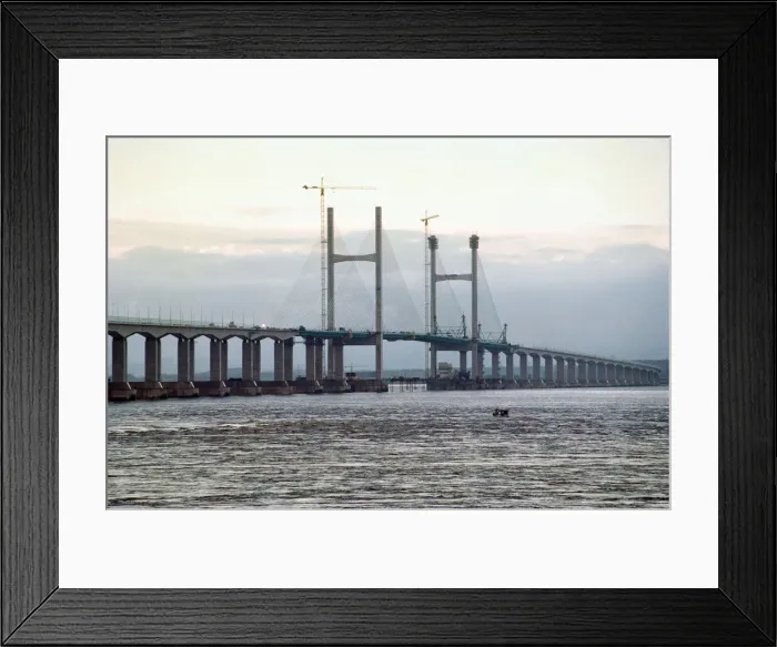 Framed Print : The Second Severn Crossing under construction. 28th November 1995 Framed Print : The Second Severn Crossing under construction. 28th November 1995