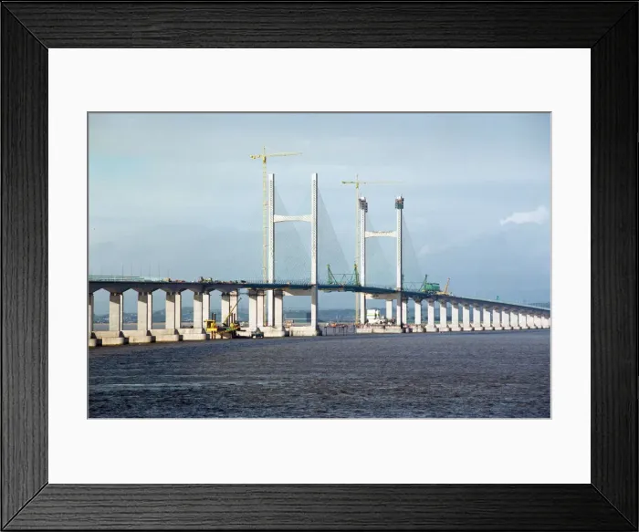 Framed Print : The Second Severn Crossing under construction. 15th November 1995 Framed Print : The Second Severn Crossing under construction. 15th November 1995