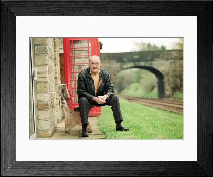 Framed Print : Jim Bowen by the railway which passes by his house in Arkholme, Lancashire Framed Print : Jim Bowen by the railway which passes by his house in Arkholme, Lancashire