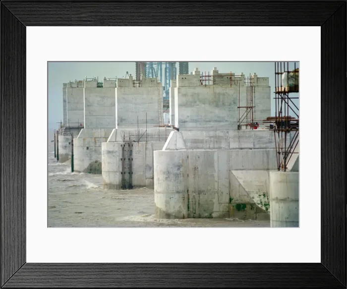 Framed Print : The Second Severn Crossing under construction. 25th January 1994 Framed Print : The Second Severn Crossing under construction. 25th January 1994