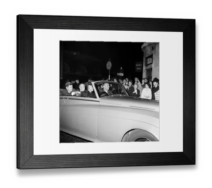 Framed Print : Visit of the American president John F Kennedy and his wife Jackie to London, England Framed Print : Visit of the American president John F Kennedy and his wife Jackie to London, England