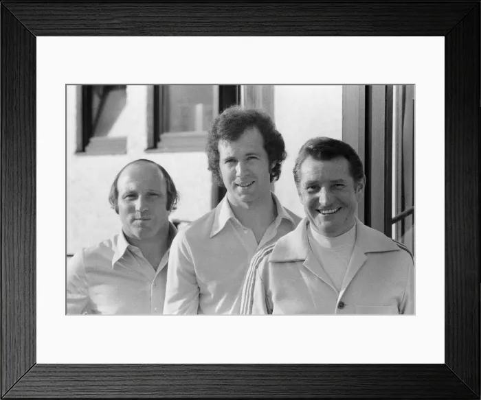 Framed Print : Captains All, 3 of West Germany post war captains, (left to right Framed Print : Captains All, 3 of West Germany post war captains, (left to right