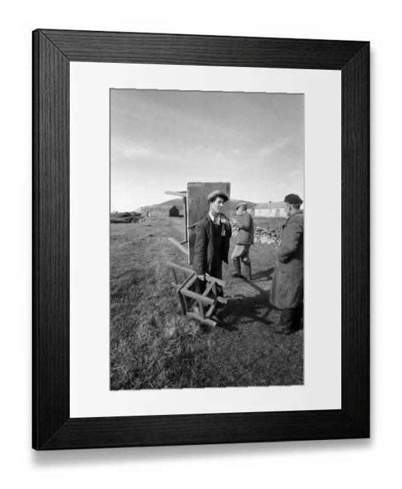 Framed Print : The last twenty three residents of Inishark Island (sometimes called Shark Island)