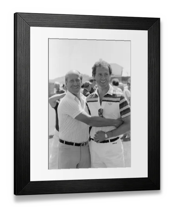 Framed Print : Old friends and adversaries, Bobby Charlton & Franz Beckenbauer pictured together Framed Print : Old friends and adversaries, Bobby Charlton & Franz Beckenbauer pictured together