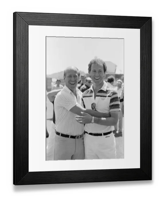 Framed Print : Old friends and adversaries, Bobby Charlton & Franz Beckenbauer pictured together Framed Print : Old friends and adversaries, Bobby Charlton & Franz Beckenbauer pictured together