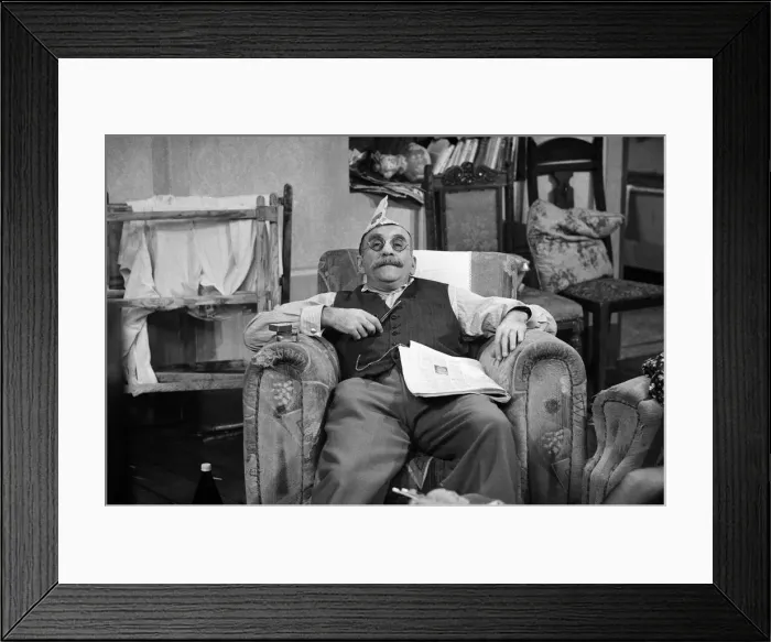 Framed Print : Rehearsals for a Christmas special of Till Death Us Do Part Framed Print : Rehearsals for a Christmas special of Till Death Us Do Part