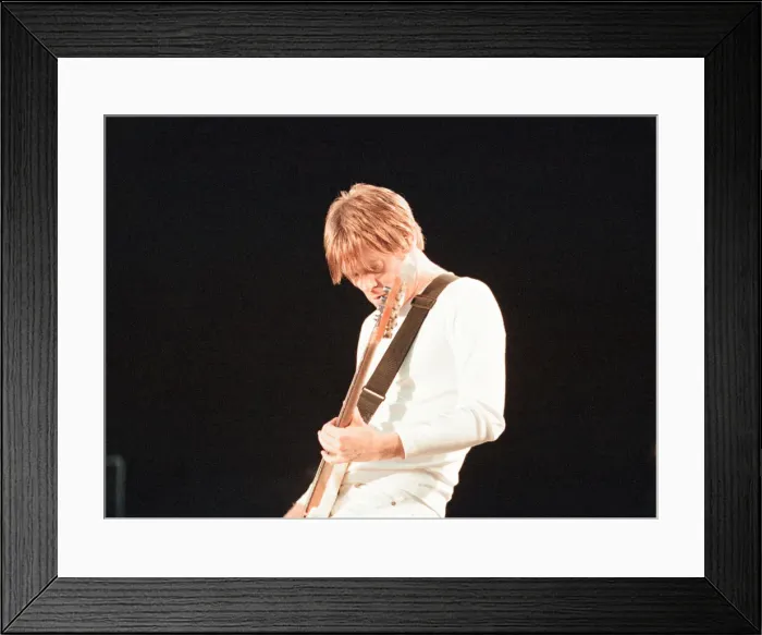 Framed Print : Bryan Adams, Canadian singer songwriter in concert, Cardiff Castle, Cardiff, Wales
