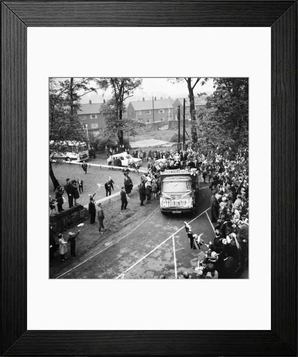 Framed Print : Featherstone Rovers Rugby League Team victory parade after winning the Challenge Cup Framed Print : Featherstone Rovers Rugby League Team victory parade after winning the Challenge Cup