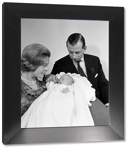 The Duke and Duchess of Kent with their baby son, the Earl of St Andrews at their home