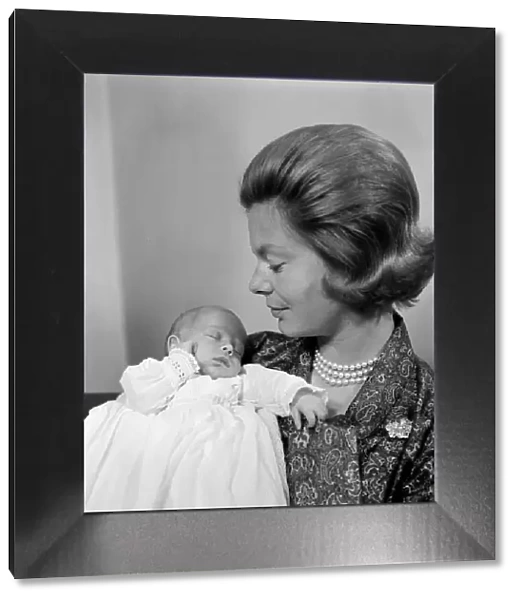 The Duchess of Kent with her baby son, the Earl of St Andrews at her home Coppins in Iver