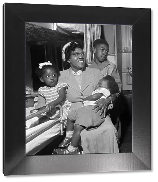 West Indian immigrants going back home. 11th August 1958