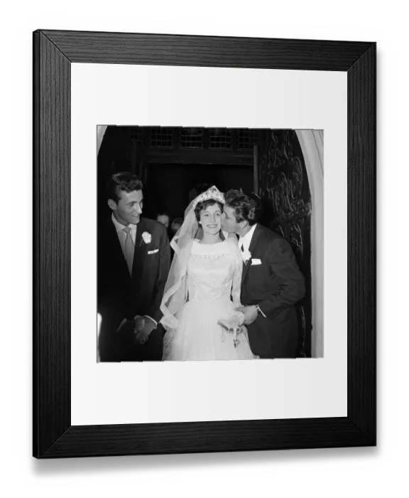 Framed Print : The wedding of Miss Ann Findley and Mr Bruce Welch, Cliff Richard is the best man Framed Print : The wedding of Miss Ann Findley and Mr Bruce Welch, Cliff Richard is the best man
