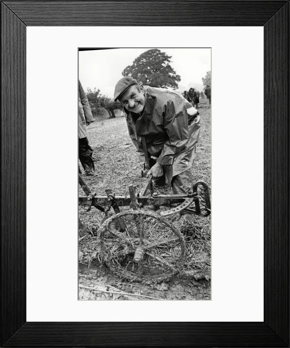 Framed Print : Brailsford ploughing match Edwin Appleyard 15th October 1987