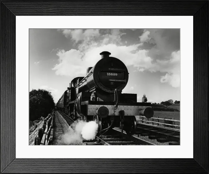 Framed Print : A Fowler Class Somerset & Dorset Joint Railway 7F locomotive at the Midland Railway
