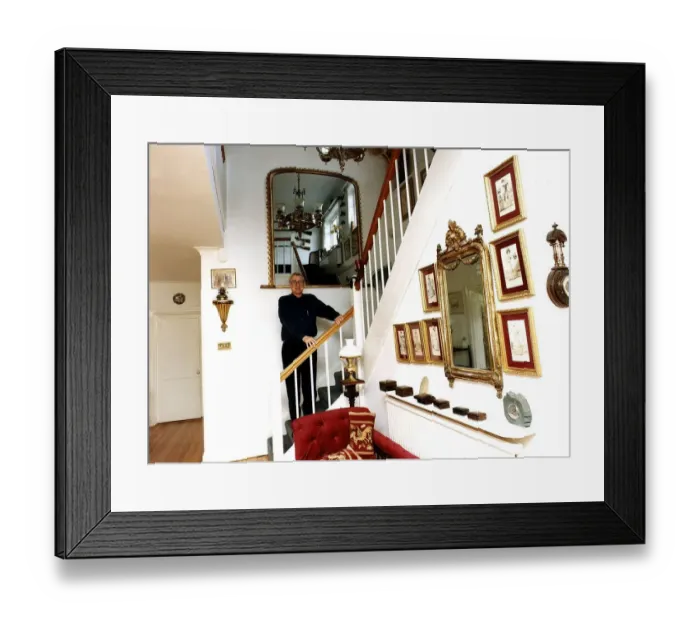 Framed Print : Spike Milligan comedian in his Sussex house A©Mirrorpix 10th April 1991 Framed Print : Spike Milligan comedian in his Sussex house A©Mirrorpix 10th April 1991