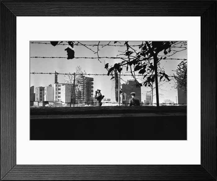 Framed Print : Scenes in Berlin shortly after the erection of the Berlin Wall Framed Print : Scenes in Berlin shortly after the erection of the Berlin Wall
