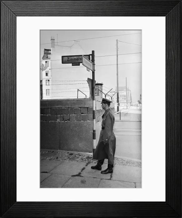 Framed Print : Scenes in Berlin shortly after the erection of the Berlin Wall Framed Print : Scenes in Berlin shortly after the erection of the Berlin Wall