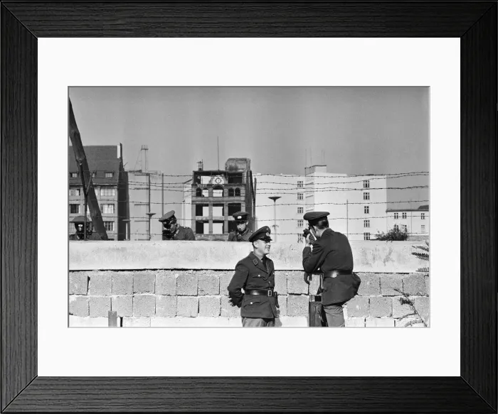 Framed Print : Scenes in Berlin shortly after the erection of the Berlin Wall Framed Print : Scenes in Berlin shortly after the erection of the Berlin Wall