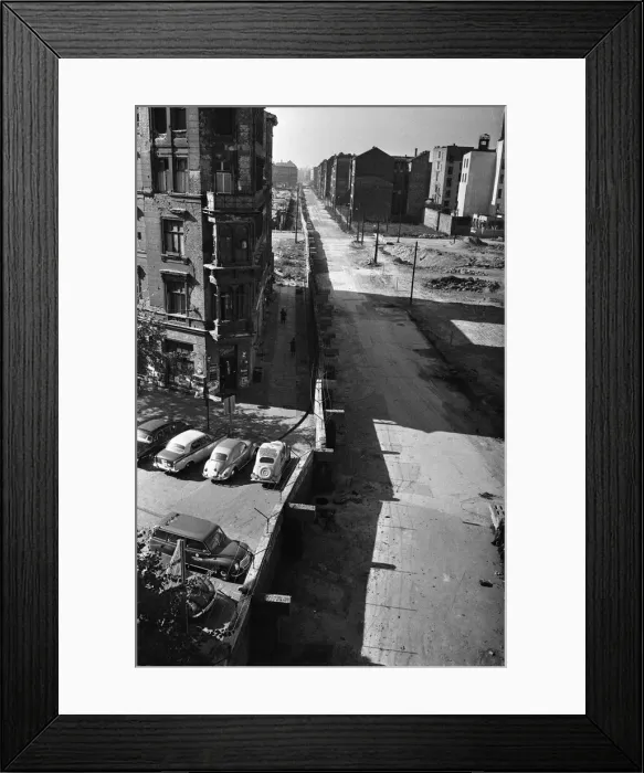 Framed Print : Scenes in Berlin shortly after the erection of the Berlin Wall