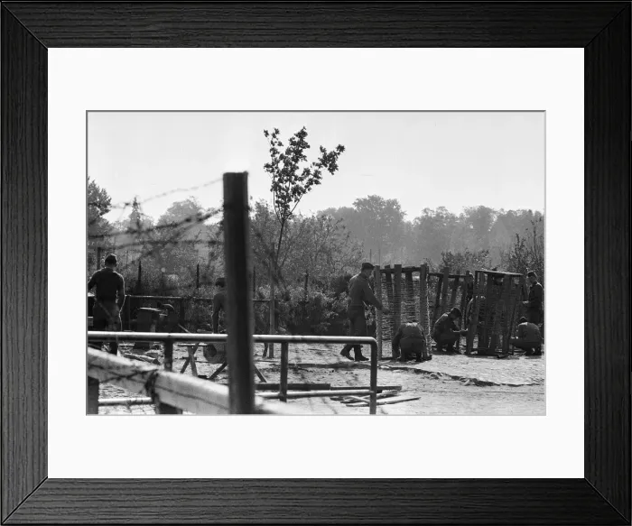 Framed Print : Scenes in Berlin shortly after the erection of the Berlin Wall Framed Print : Scenes in Berlin shortly after the erection of the Berlin Wall
