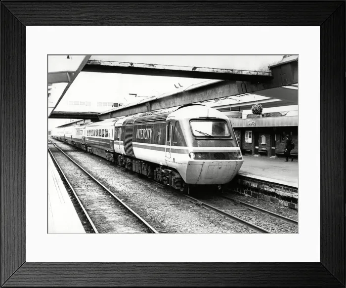 Framed Print : Intercity 125 Train at Derby Station 15th June 1989 Framed Print : Intercity 125 Train at Derby Station 15th June 1989