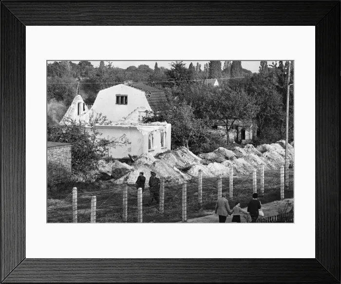 Framed Print : Scenes in Berlin shortly after the erection of the Berlin Wall Framed Print : Scenes in Berlin shortly after the erection of the Berlin Wall