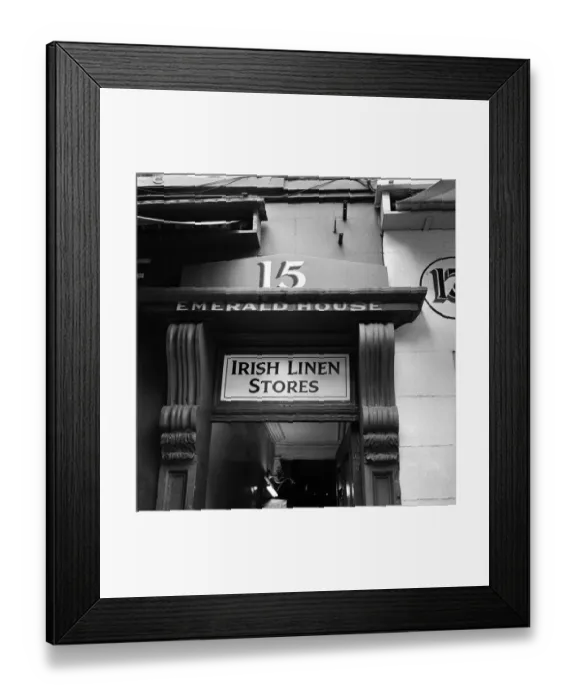 Framed Print : Irish linen shop in Belfast. Northern Ireland. 9th October 1963