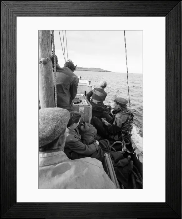 Framed Print : The last twenty three residents of Inishark Island (sometimes called Shark Island)