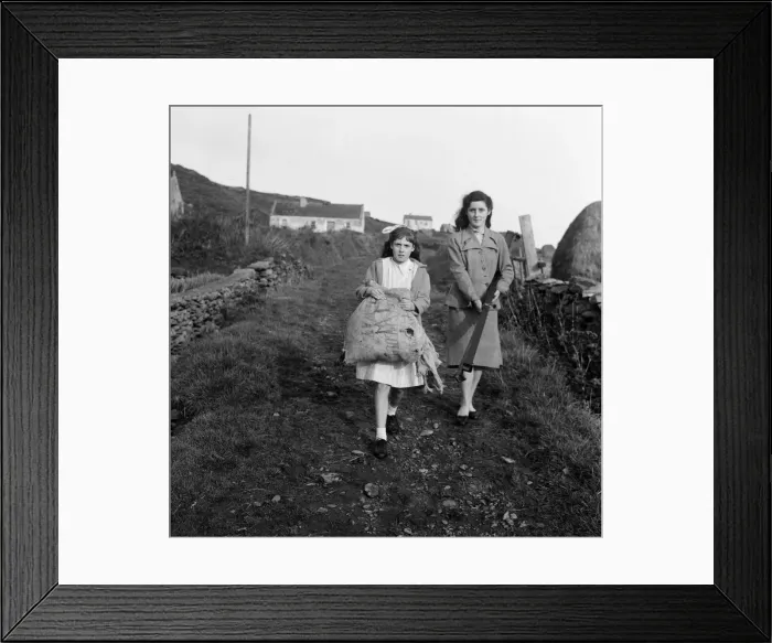 Framed Print : The last twenty three residents of Inishark Island (sometimes called Shark Island)