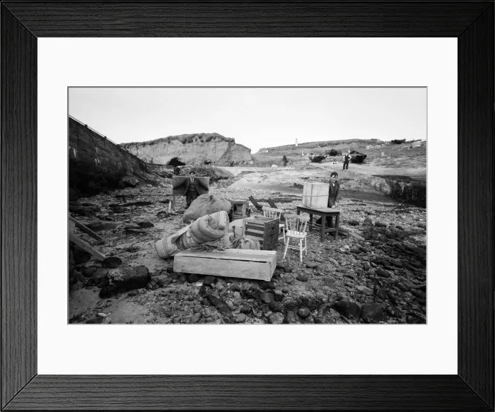 Framed Print : The last twenty three residents of Inishark Island (sometimes called Shark Island)