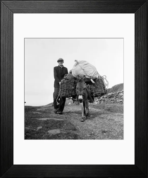 Framed Print : The last twenty three residents of Inishark Island (sometimes called Shark Island)