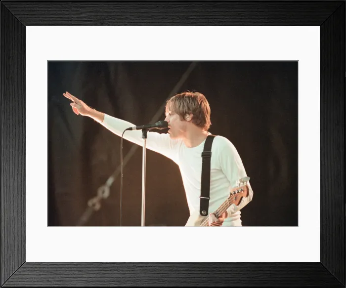 Framed Print : Bryan Adams, Canadian singer songwriter in concert, Cardiff Castle, Cardiff, Wales